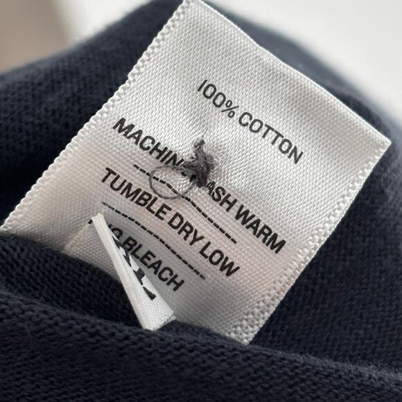 American Giant Black Premium Slub Long Sleeve Henley Top - Picture 10 of 11